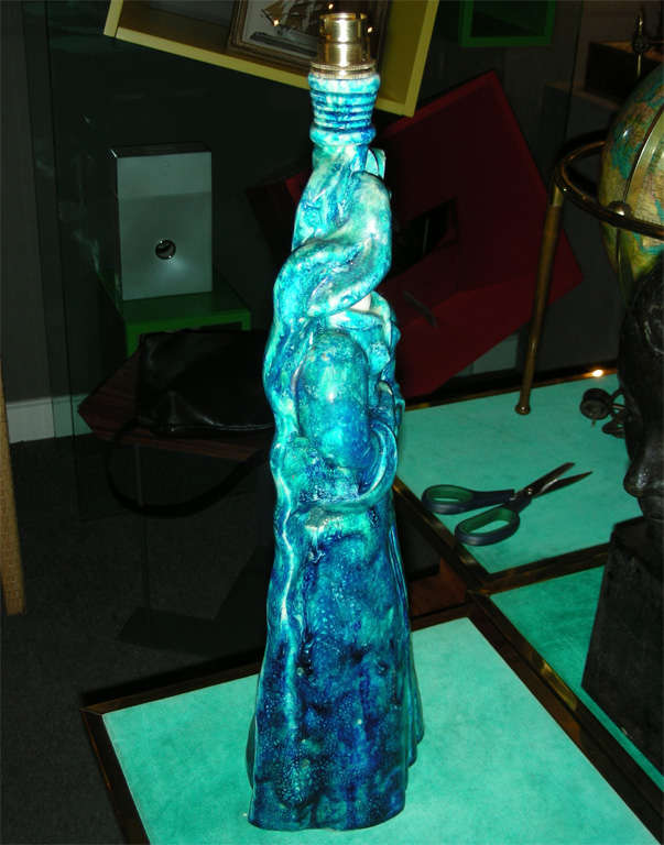Mid-20th Century 1950s Lamp Signed Bonfil and Stamped 