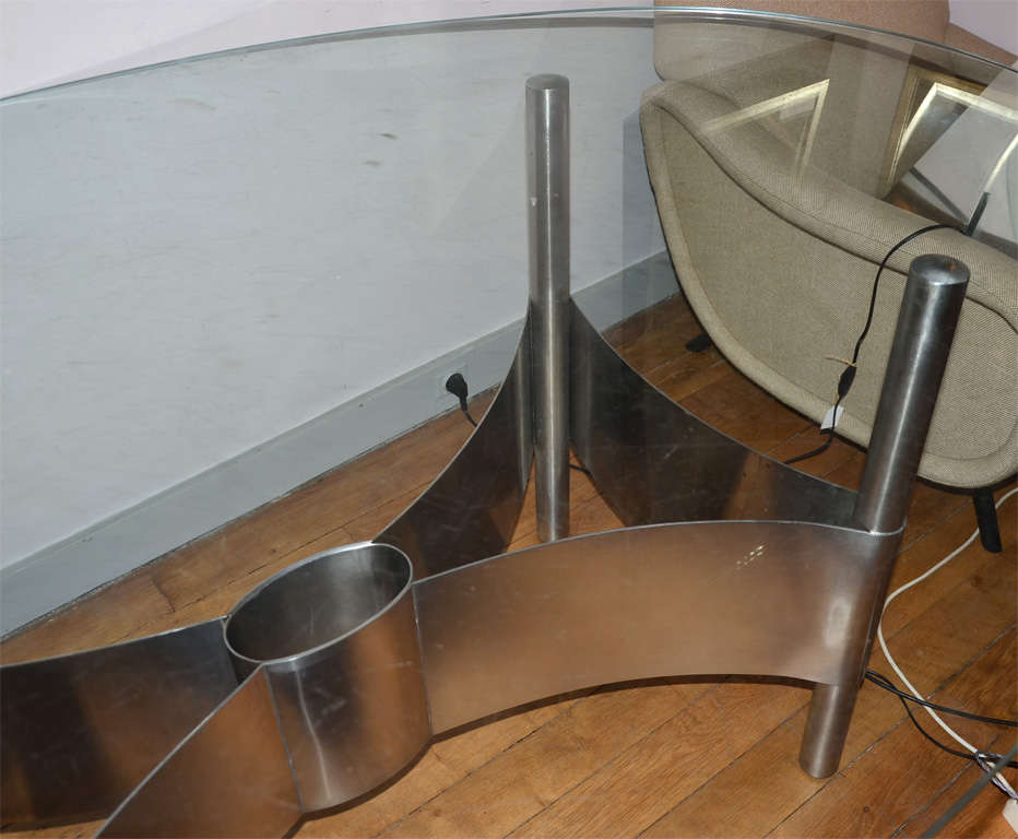 Glass 1970s Table For Sale