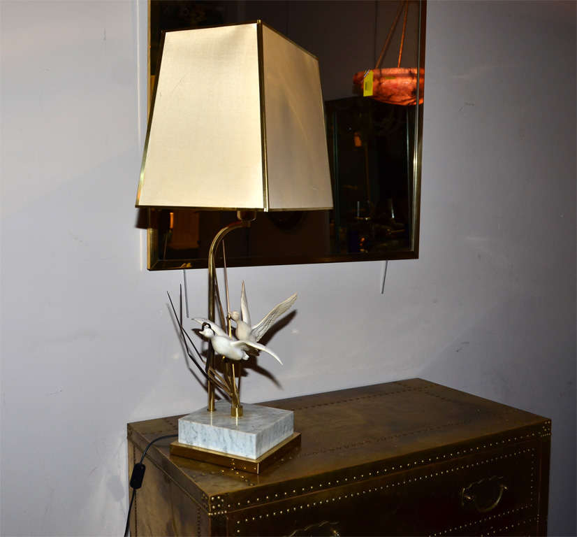 Late 20th Century 1970s Lamp with Flying Geese For Sale