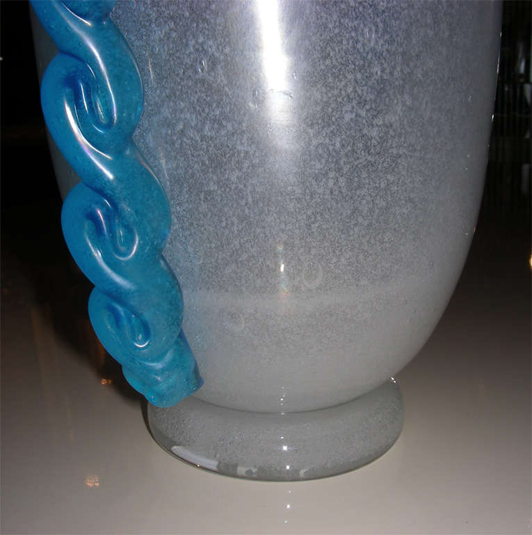 1960s Murano Glass Vase Signed by Moretti For Sale 1