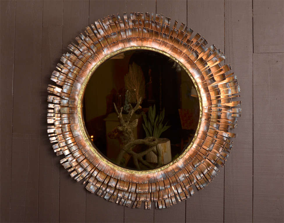 American Eye Lash Mirror In Copper&brass By Curtis Jere