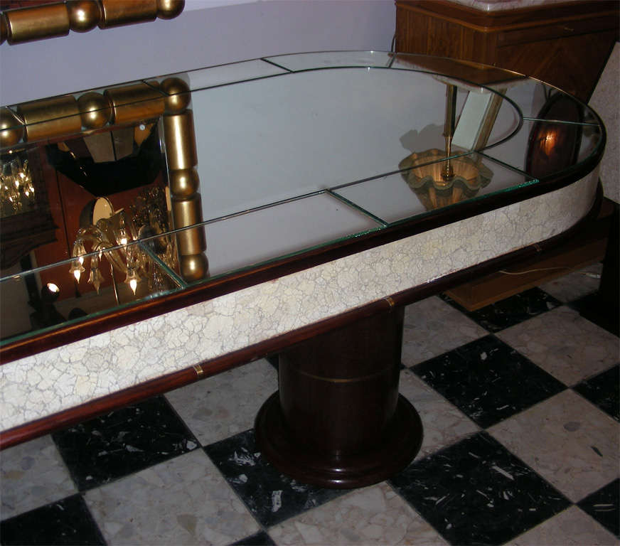 Milieu du XXe siècle Table en miroirs des années 1940 en vente