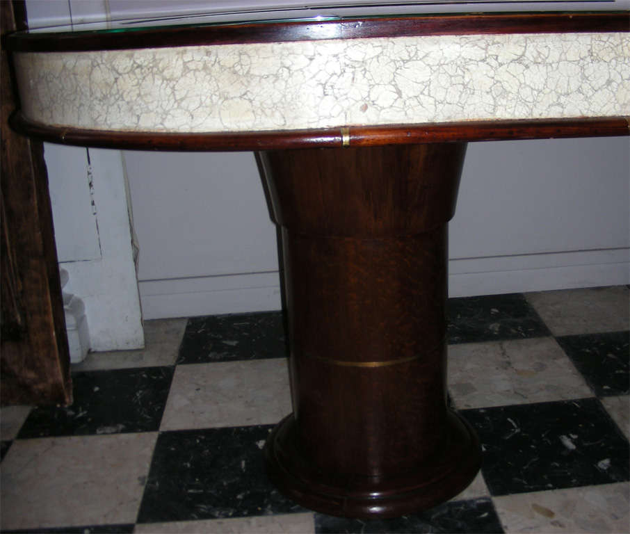 Wood 1940s Mirror-Clad Table For Sale