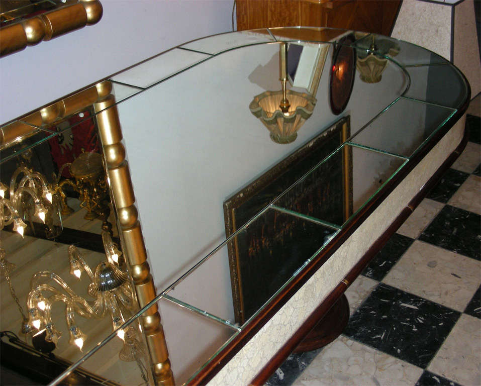 1940s Mirror-Clad Table For Sale 3