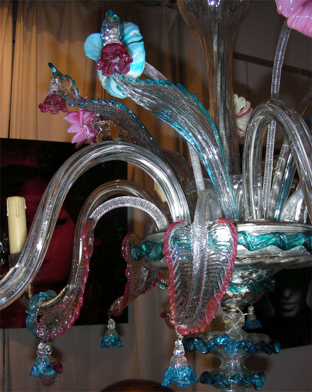 20th Century 1900s Murano Glass Chandelier For Sale