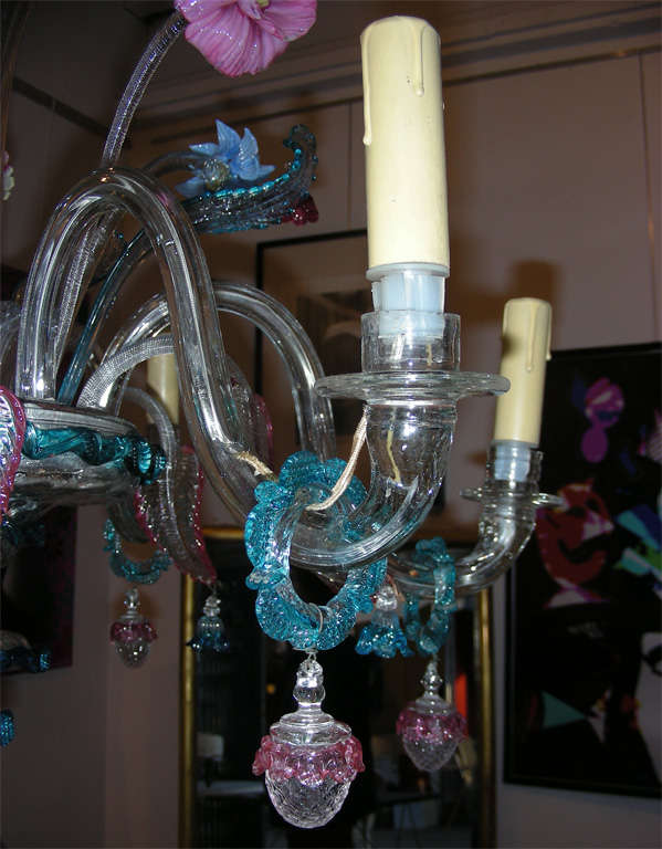 1900s Murano Glass Chandelier For Sale 1