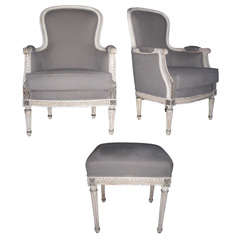 Antique Couple of seats and little bench