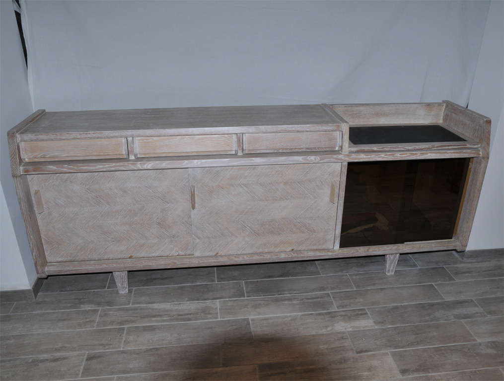 A Large french cerused  oak sideboard from the 40's