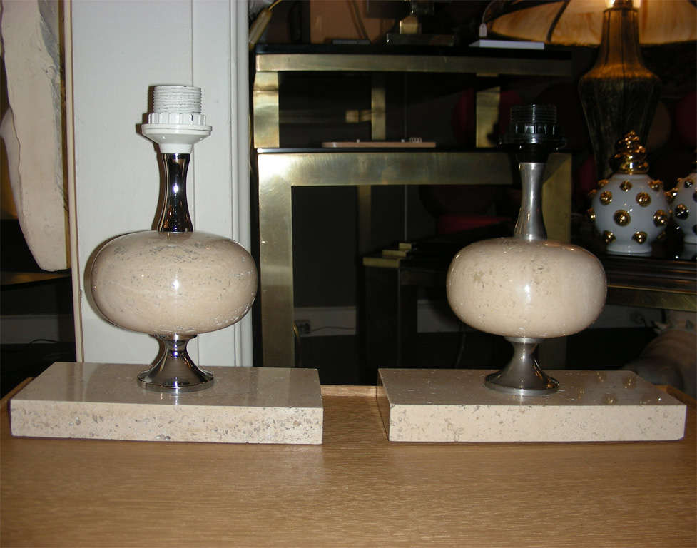 Two Small 1970s Lamps
