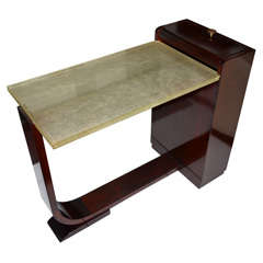 Coffee Table In Rosewood And Saint-gobain Glass