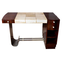 Lady desk in rosewood and original parchment