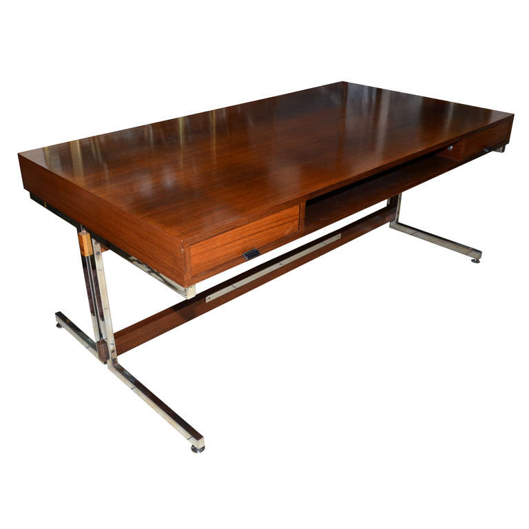 Large 1960s Desk by Florence Knoll For Sale