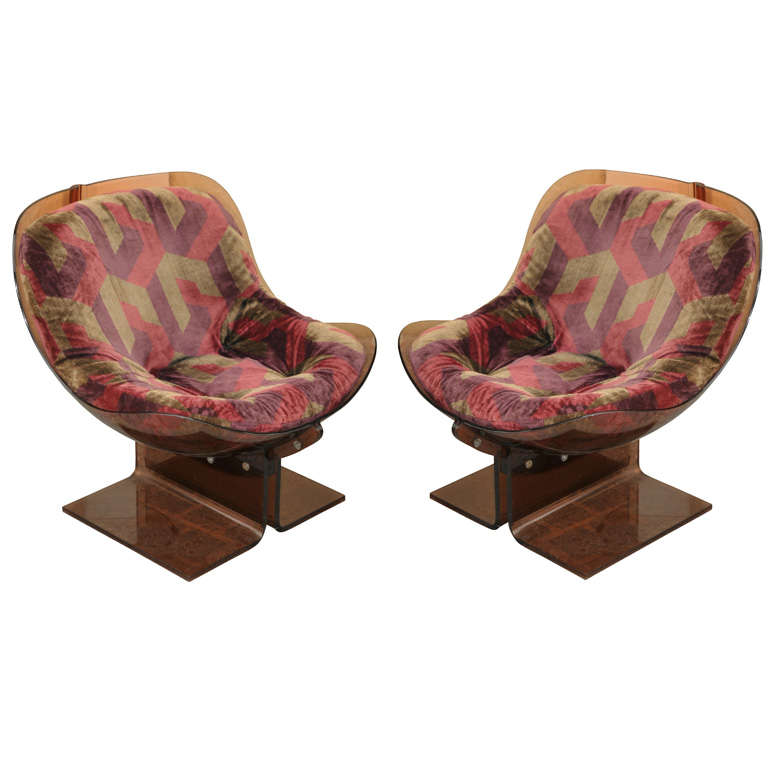 1970s Two Armchairs by Boris Tabacoff For Sale