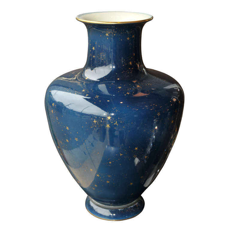 Large 1950s Sèvre Porcelain Vase For Sale