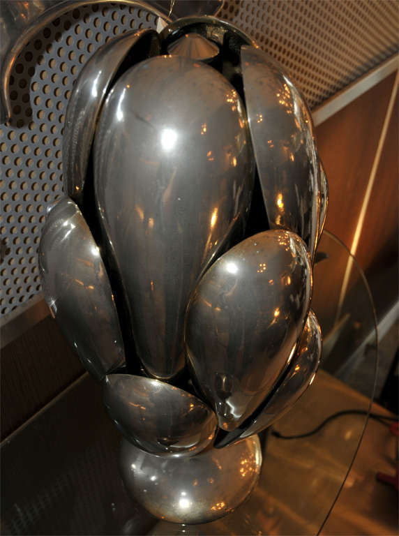 1970s Sculpture Lamp by Maison Charles In Excellent Condition For Sale In Bois-Colombes, FR