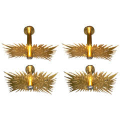 Four 1970s Ceiling Lights