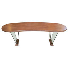 1976-1977 Desk in Plum-Tree Wood by Robert Sentou