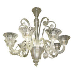 1940s Murano Glass Chandelier by Venini