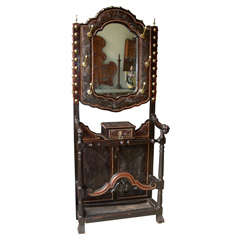 Antique End of 19th Century Spanish Cordoba Leather Coat Stand