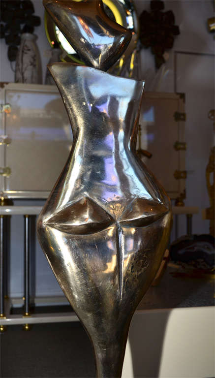 Fantastique lampadaire en bronze poli 3