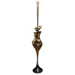 Retro Fantastic Floor Lamp in Polished Bronze
