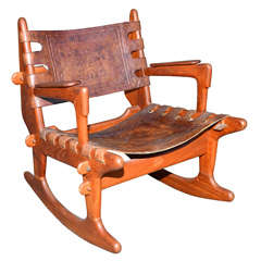 Vintage Rocking Chair In Mahogany