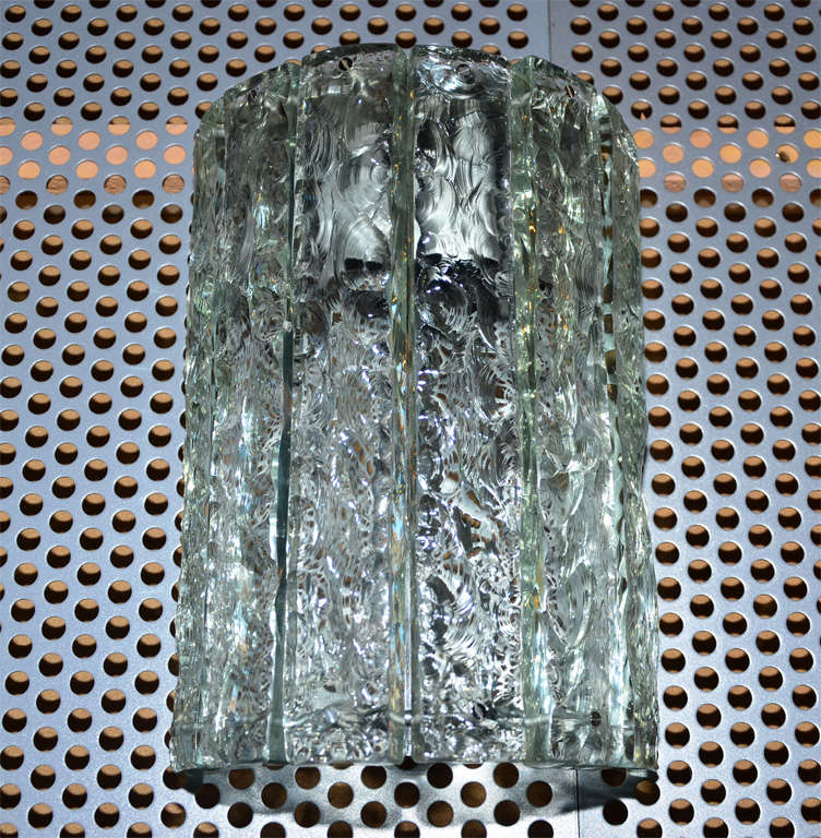 Pair of Broken Glass Sconces by Fontana Arte at 1stdibs