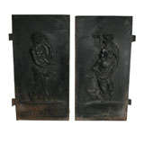 Iron Figural Summer Fireplace Cover
