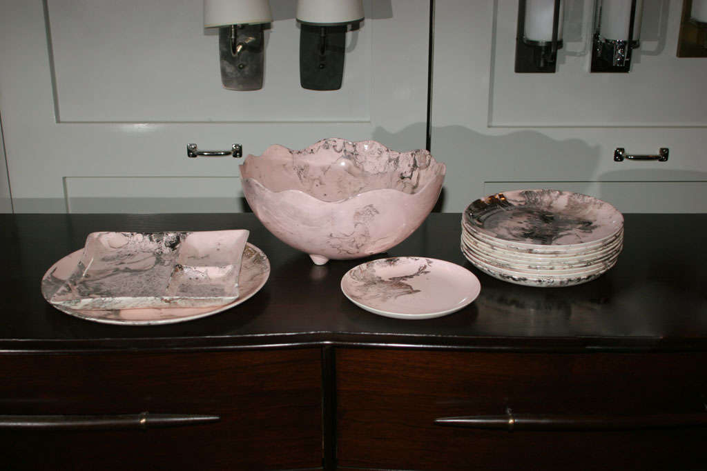 Assortment of pink and metallic glaze 