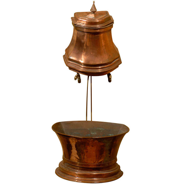Old French Copper Lavabo For Sale