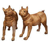 Pair of Terracotta Dogs