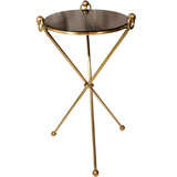 Brass and Ebony Gueridon, 1940S