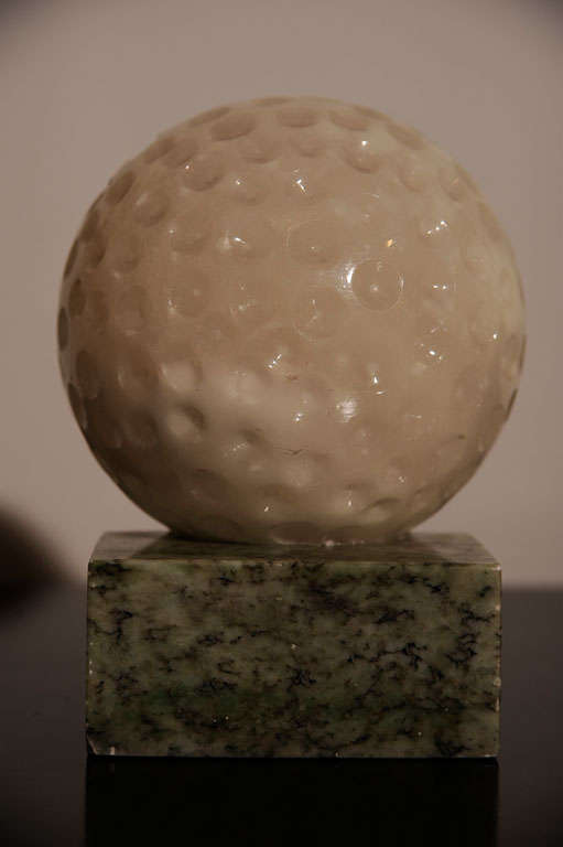 Mid-20th Century Alabaster Golf Ball Bookends, Italian 1960s