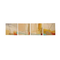 Grouping of Four Contemporary Art Paintings by Karen Statsky