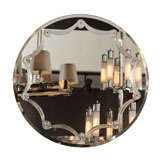 1940's Round Hollywood Mirror by Grosfeld House