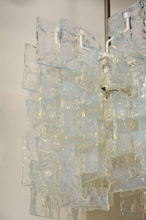 Interlocking Murano Glass Chandelier By Mazzega