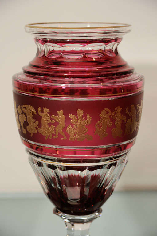 Cut-Glass Vase by Val St. Lambert In Excellent Condition For Sale In New York, NY