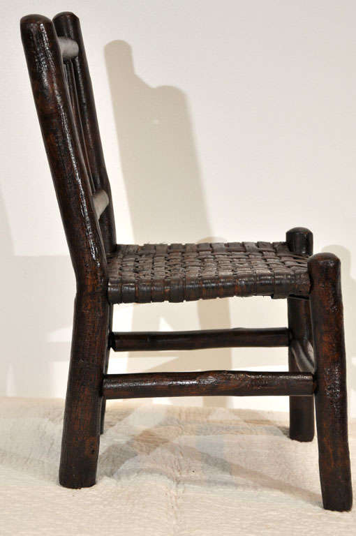 1930's Old Hickory Childs Chair W/ Original Hickory Splint Seat 1