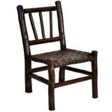 1930's Old Hickory Childs Chair W/ Original Hickory Splint Seat