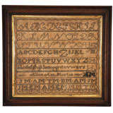 Antique 19th Century Alphabet Sampler signed/dated "Alice Ann Morton 1836"