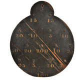 Early 19th Century Numbers Game Board with Brass Ring Hooks
