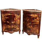 Pair of Chinoiserie Corner Cabinets by Jansen
