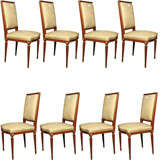 Set of 8 Louis XVI Style Dining Chairs Stamped Jansen