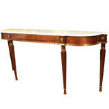 Stamped Maison Jansen Marble Top Console