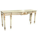 Stamped Jansen Painted Console Table