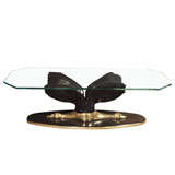 attrib Maison Jansen Glass Top Coffee Table