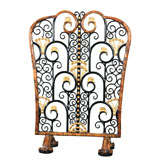 Decorative Faux Marble Firescreen with Gilt High Lites