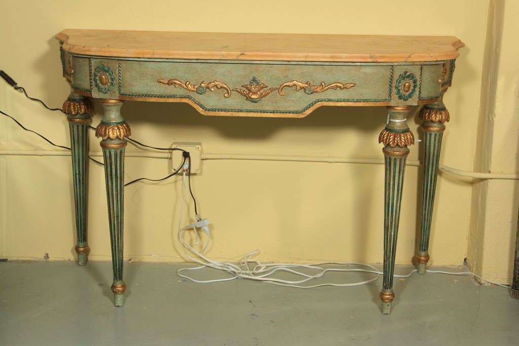 Painted Console Table Stamped Maison Jansen