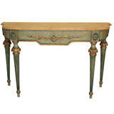 Vintage  Painted Console Table Stamped Maison Jansen