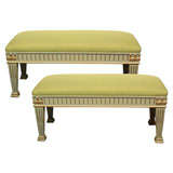 Pair of French Empire Style Benches